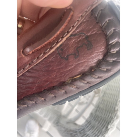 H S Trask Bozeman Montana Brown Leather Drivers Loafers Mens Size 8 1/2D - Picture 10 of 13
